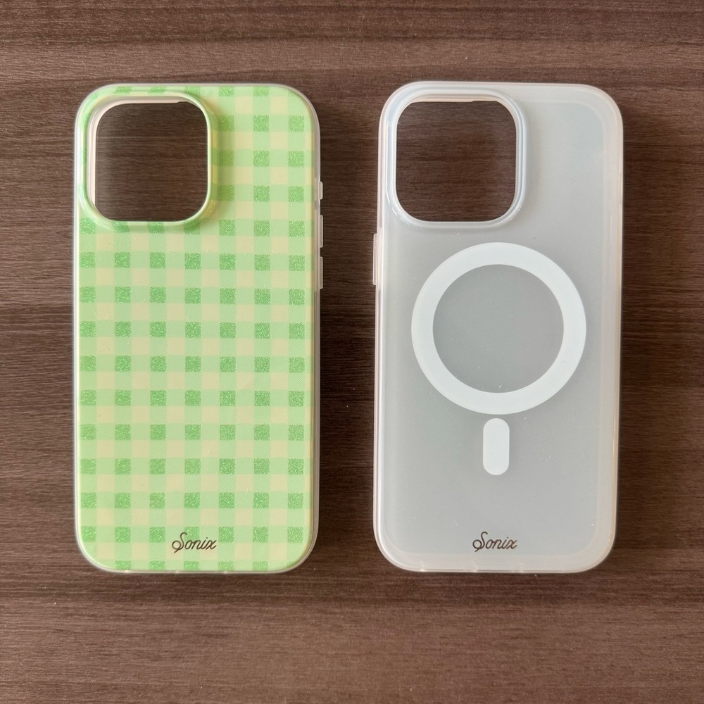 Sonix iPhone 15 pro max cases - set of two, green/blue